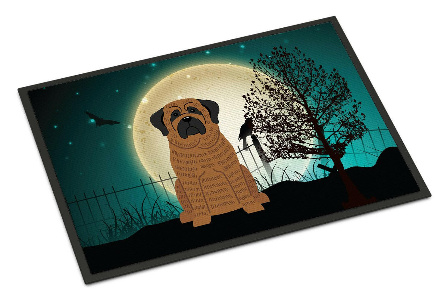 Halloween Scary Mastiff Brindle Indoor or Outdoor Mat 18x27 BB2205MAT - the-store.com