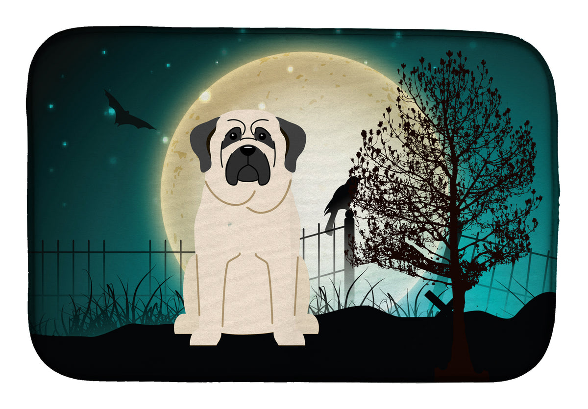 Halloween Scary Mastiff White Dish Drying Mat BB2207DDM  the-store.com.