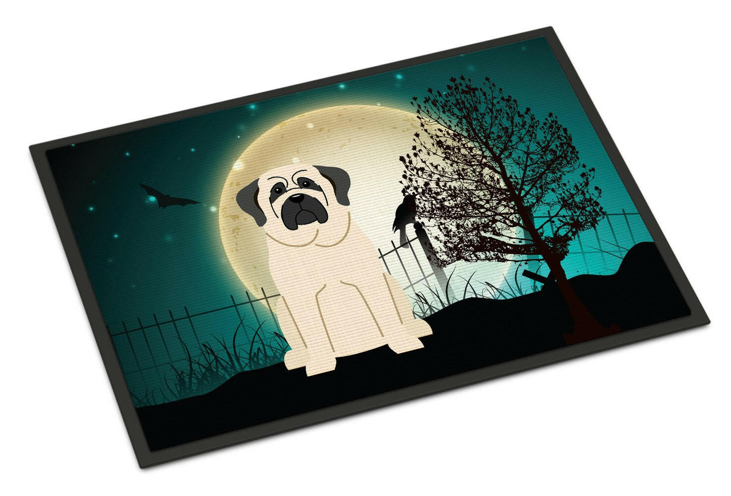 Halloween Scary Mastiff White Indoor or Outdoor Mat 24x36 BB2207JMAT - the-store.com