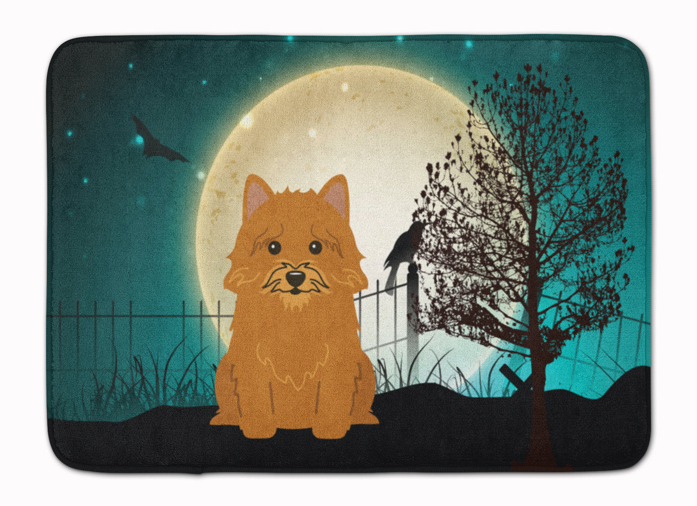 Halloween Scary Norwich Terrier Machine Washable Memory Foam Mat BB2210RUG - the-store.com