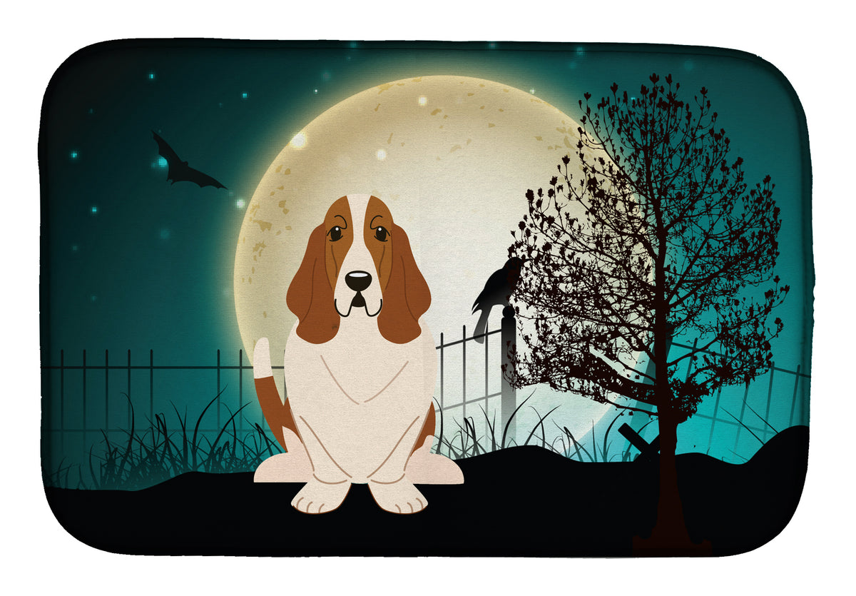 Halloween Scary Basset Hound Dish Drying Mat BB2211DDM  the-store.com.