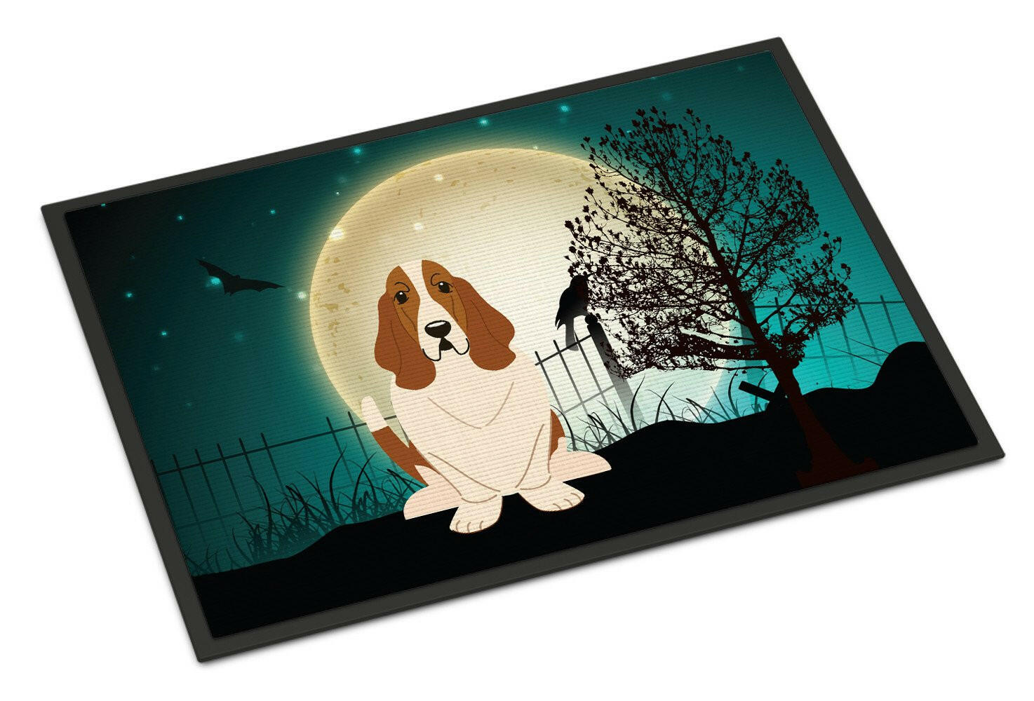 Halloween Scary Basset Hound Indoor or Outdoor Mat 24x36 BB2211JMAT - the-store.com