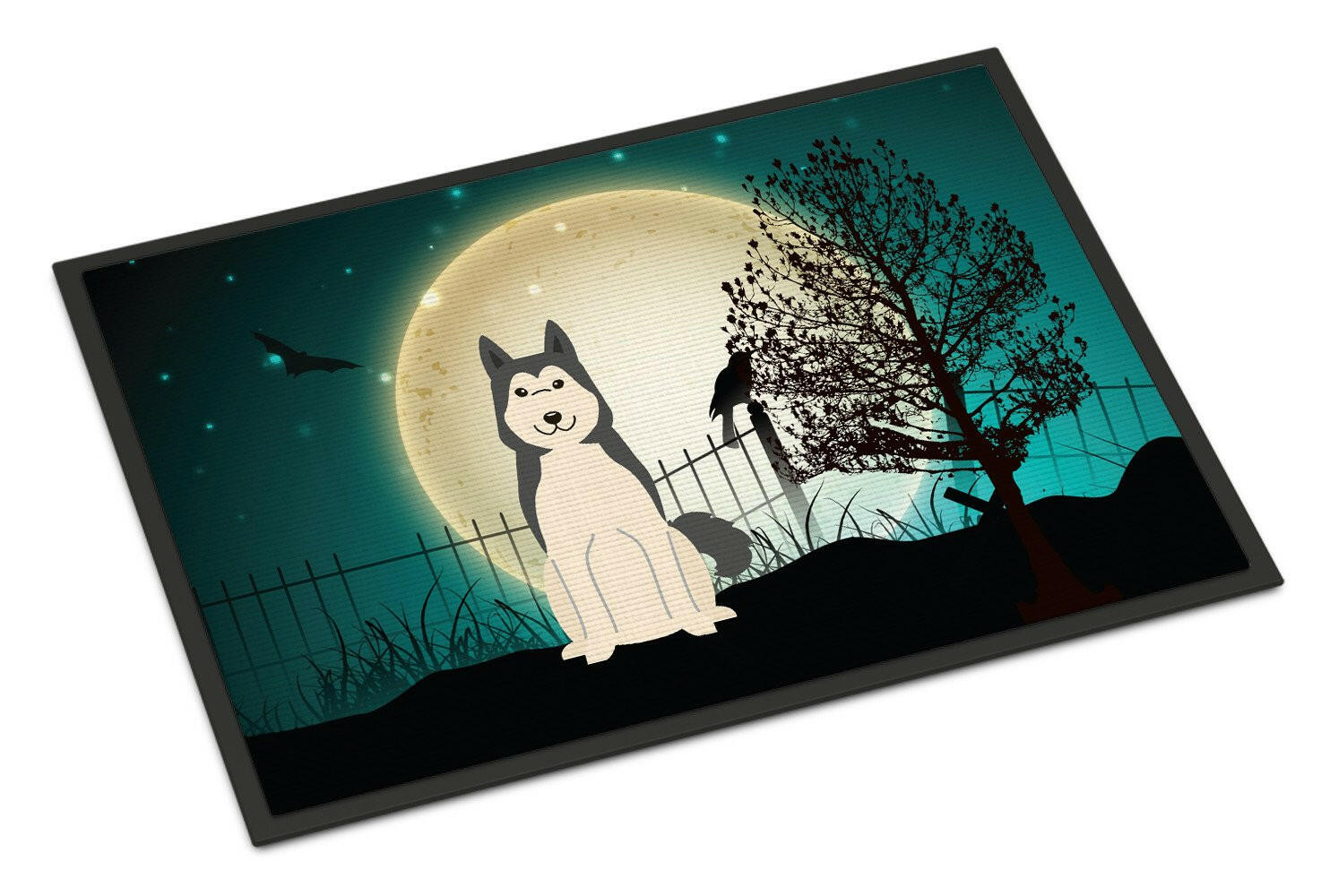 Halloween Scary West Siberian Laika Spitz Indoor or Outdoor Mat 24x36 BB2215JMAT - the-store.com