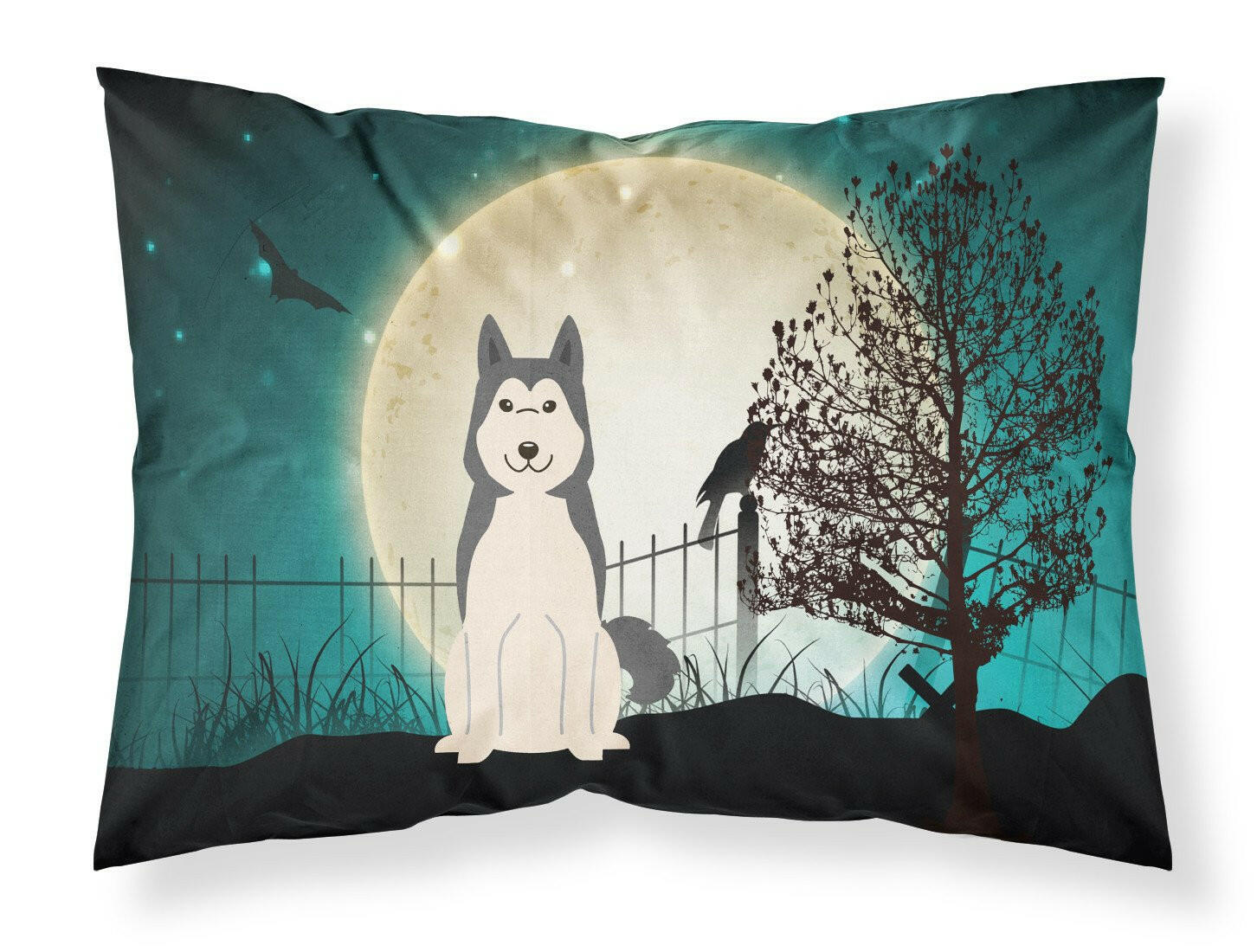 Halloween Scary West Siberian Laika Spitz Fabric Standard Pillowcase BB2215PILLOWCASE by Caroline's Treasures