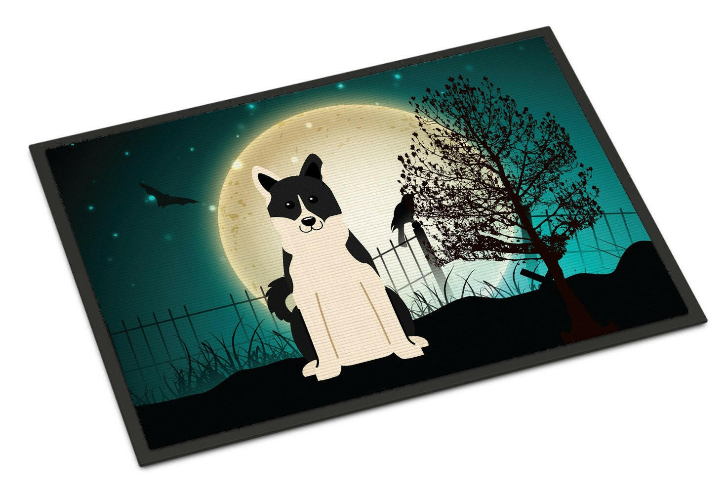 Halloween Scary Russo-European Laika Spitz Indoor or Outdoor Mat 24x36 BB2219JMAT - the-store.com