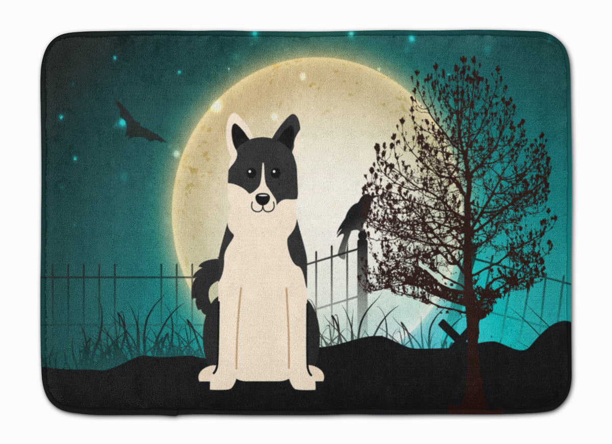 Halloween Scary Russo-European Laika Spitz Machine Washable Memory Foam Mat BB2219RUG - the-store.com