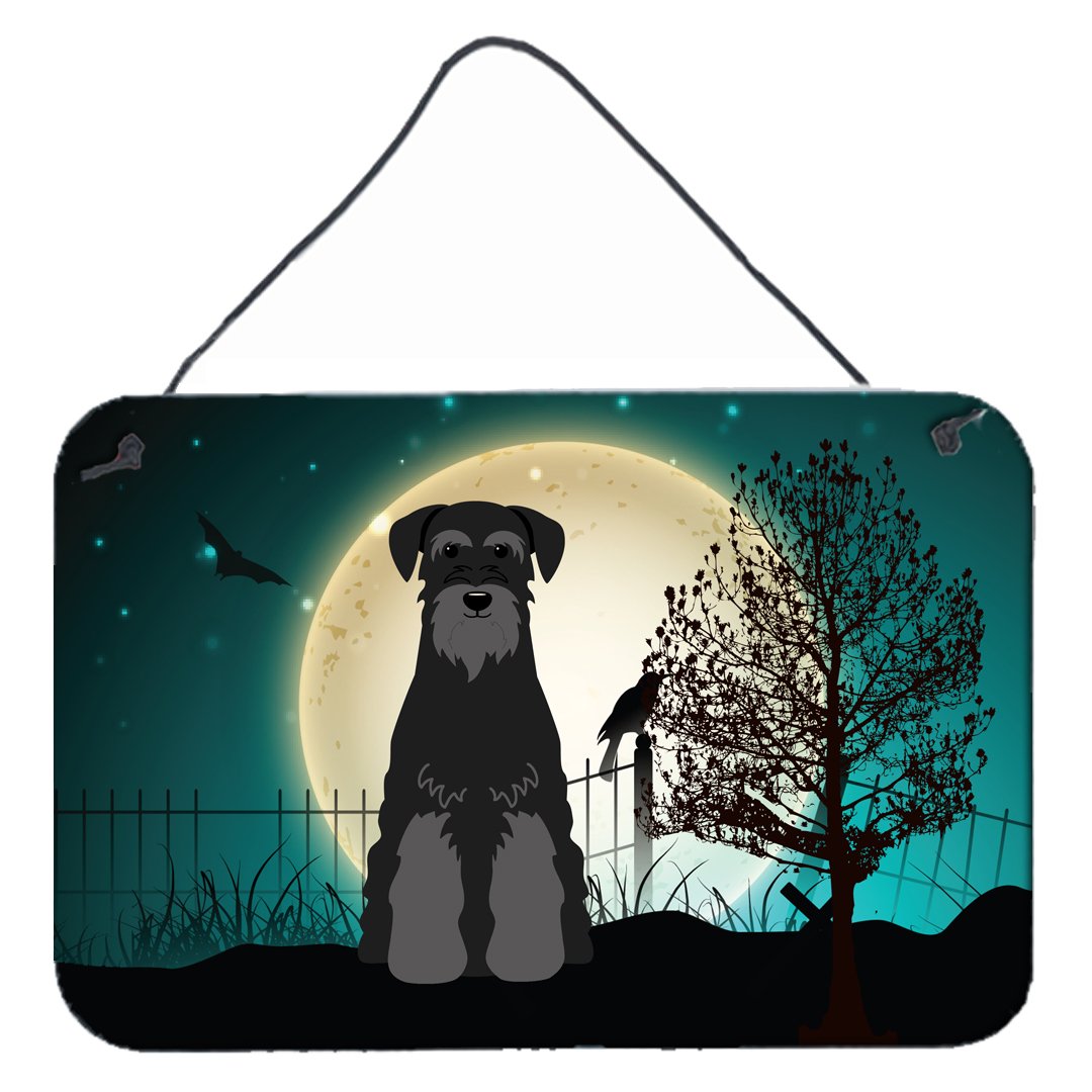 Halloween Scary Standard Schnauzer Black Wall or Door Hanging Prints BB2222DS812 by Caroline's Treasures