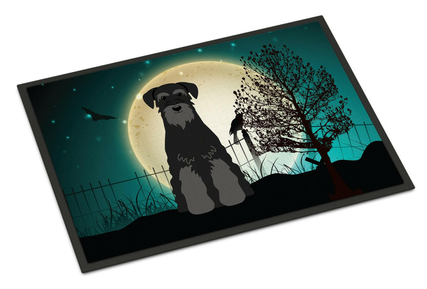 Halloween Scary Standard Schnauzer Black Indoor or Outdoor Mat 24x36 BB2222JMAT - the-store.com