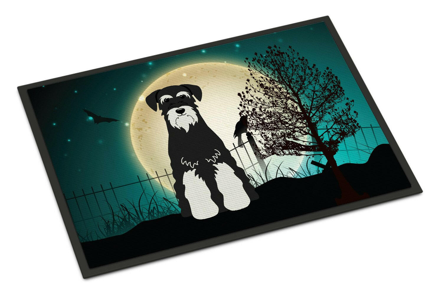 Halloween Scary Standard Schnauzer Salt and Pepper Indoor or Outdoor Mat 24x36 BB2223JMAT - the-store.com