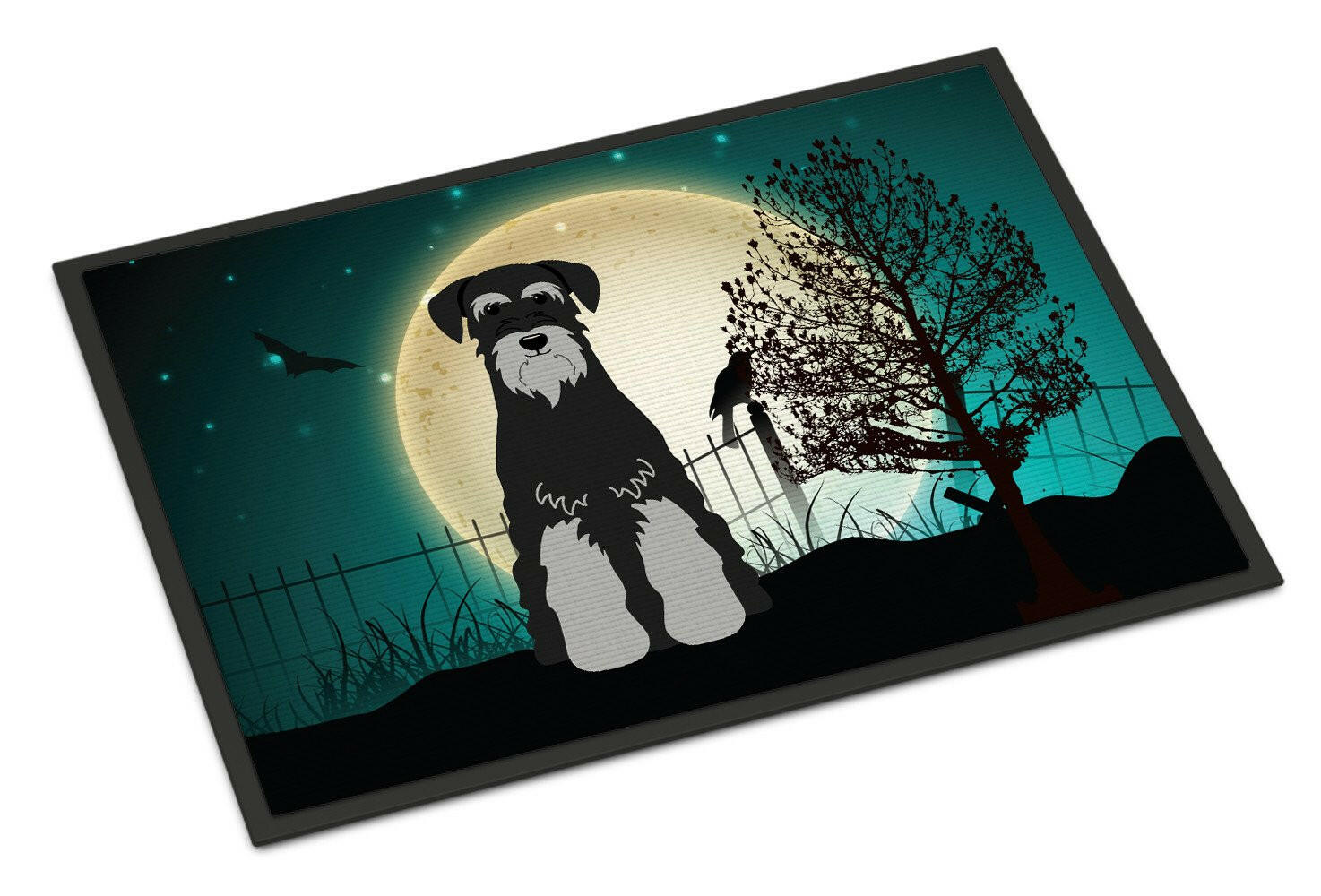 Halloween Scary Standard Schnauzer Black Grey Indoor or Outdoor Mat 24x36 BB2224JMAT - the-store.com