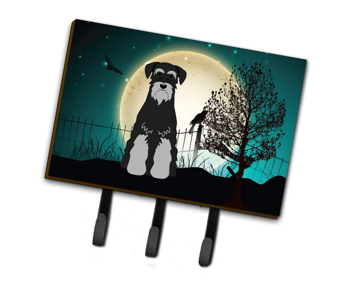 Halloween Scary Standard Schnauzer Black Grey Leash or Key Holder  the-store.com.