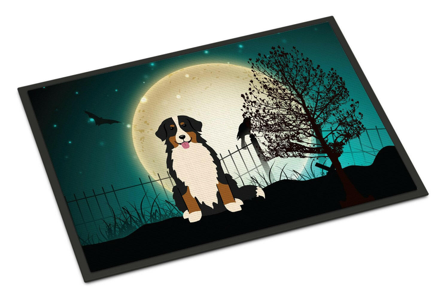 Halloween Scary Bernese Mountain Dog Indoor or Outdoor Mat 18x27 BB2226MAT - the-store.com