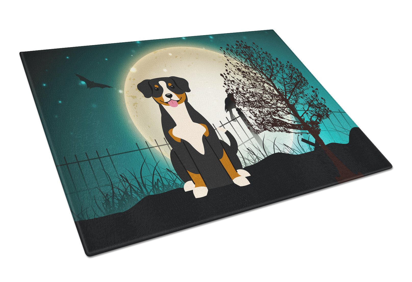 Halloween Scary Entlebucher Glass Cutting Board Large BB2228LCB by Caroline's Treasures