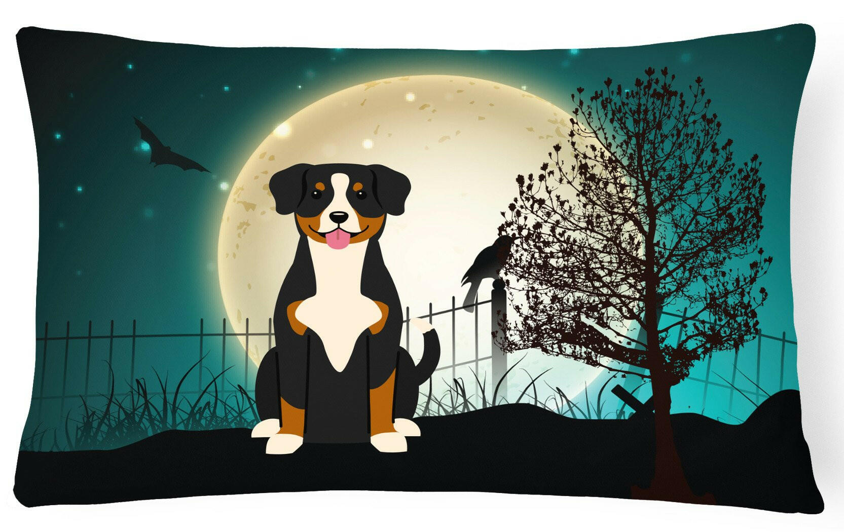 Halloween Scary Entlebucher Canvas Fabric Decorative Pillow BB2228PW1216 by Caroline's Treasures