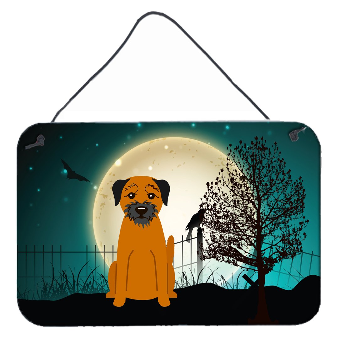 Halloween Scary Border Terrier Wall or Door Hanging Prints BB2229DS812 by Caroline's Treasures