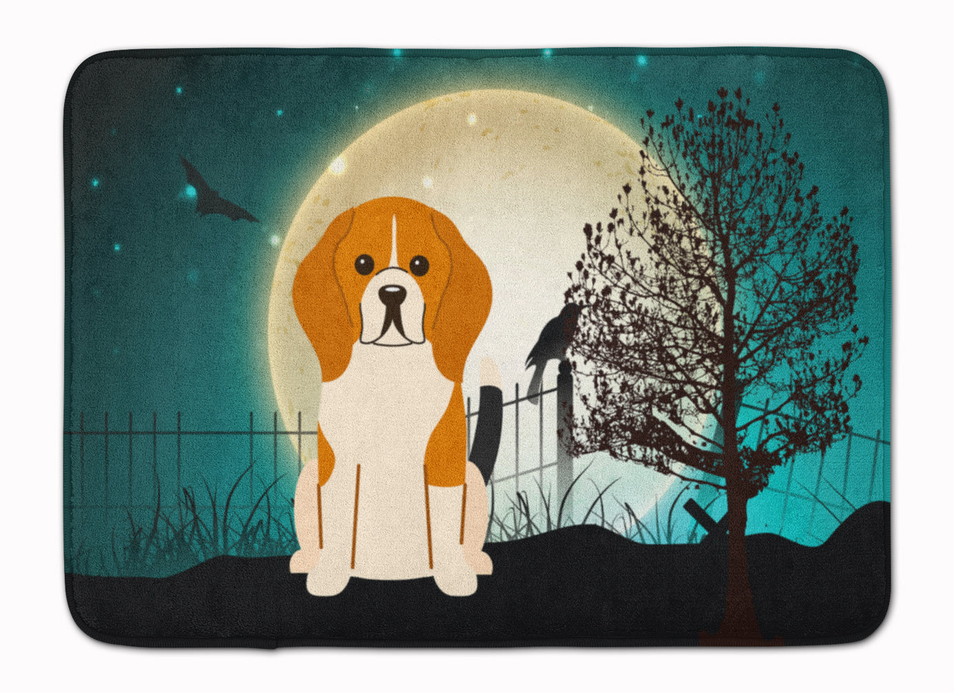 Halloween Scary Beagle Tricolor Machine Washable Memory Foam Mat BB2230RUG - the-store.com