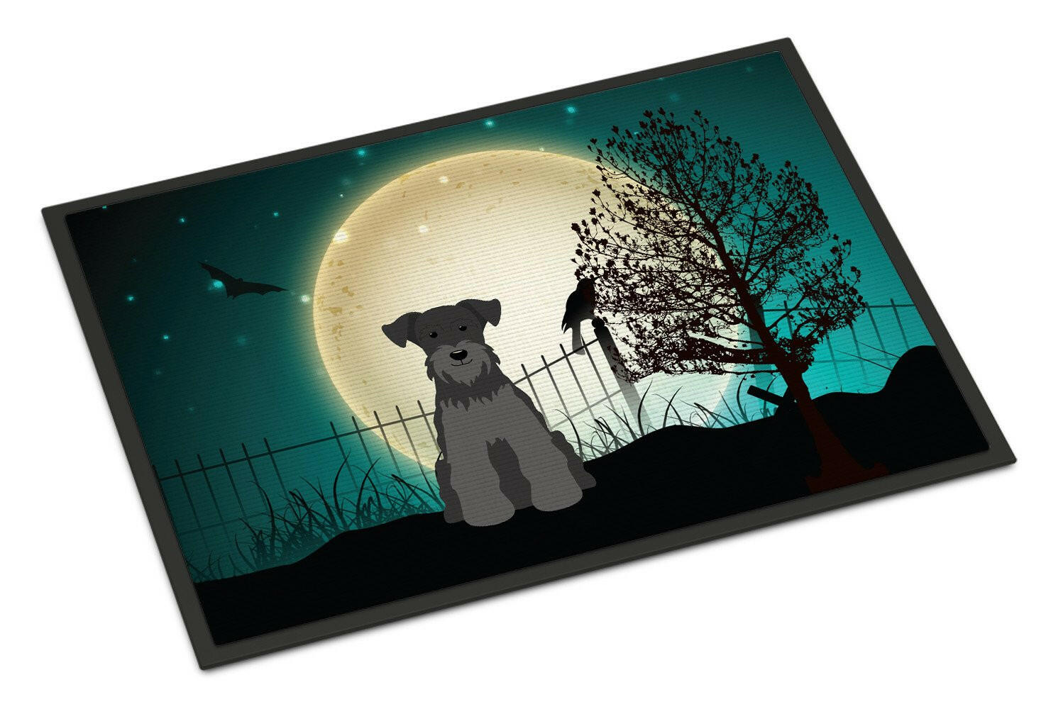 Halloween Scary Miniature Schanuzer Black Indoor or Outdoor Mat 24x36 BB2241JMAT - the-store.com