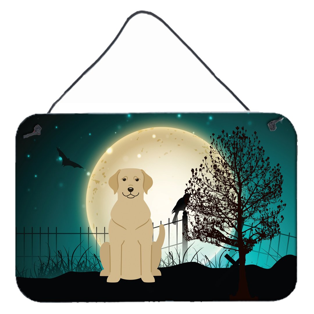 Halloween Scary Yellow Labrador Wall or Door Hanging Prints BB2245DS812 by Caroline's Treasures