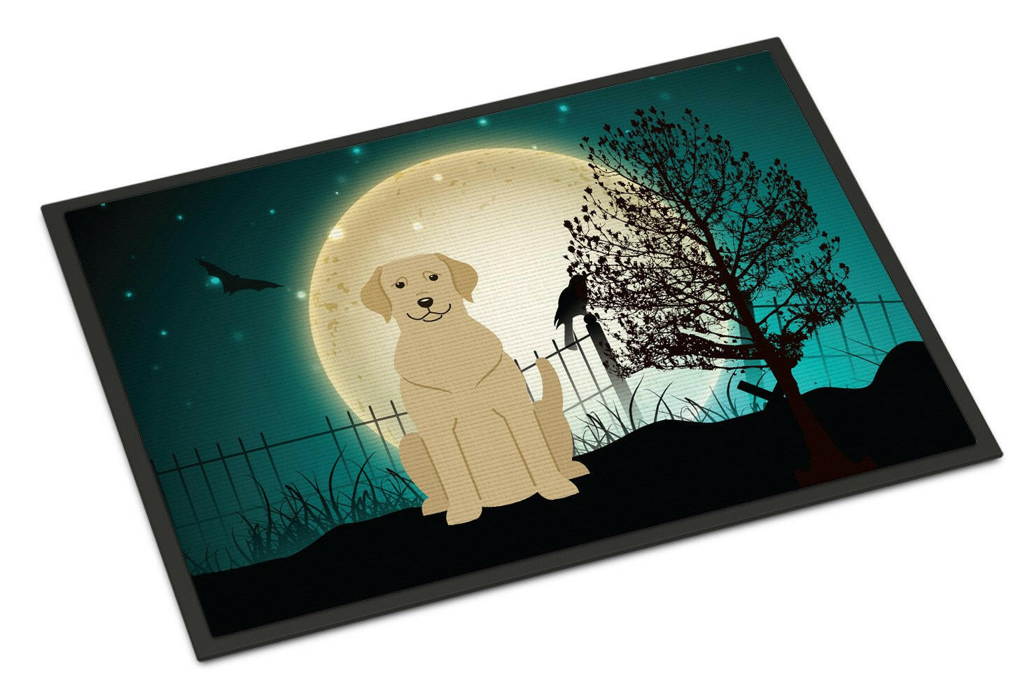 Halloween Scary Yellow Labrador Indoor or Outdoor Mat 24x36 BB2245JMAT - the-store.com