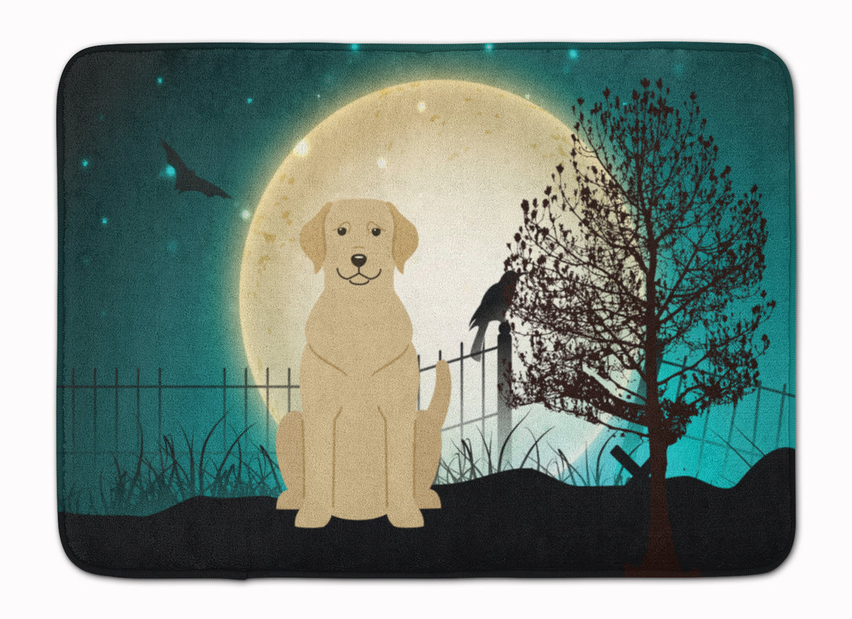 Halloween Scary Yellow Labrador Machine Washable Memory Foam Mat BB2245RUG - the-store.com