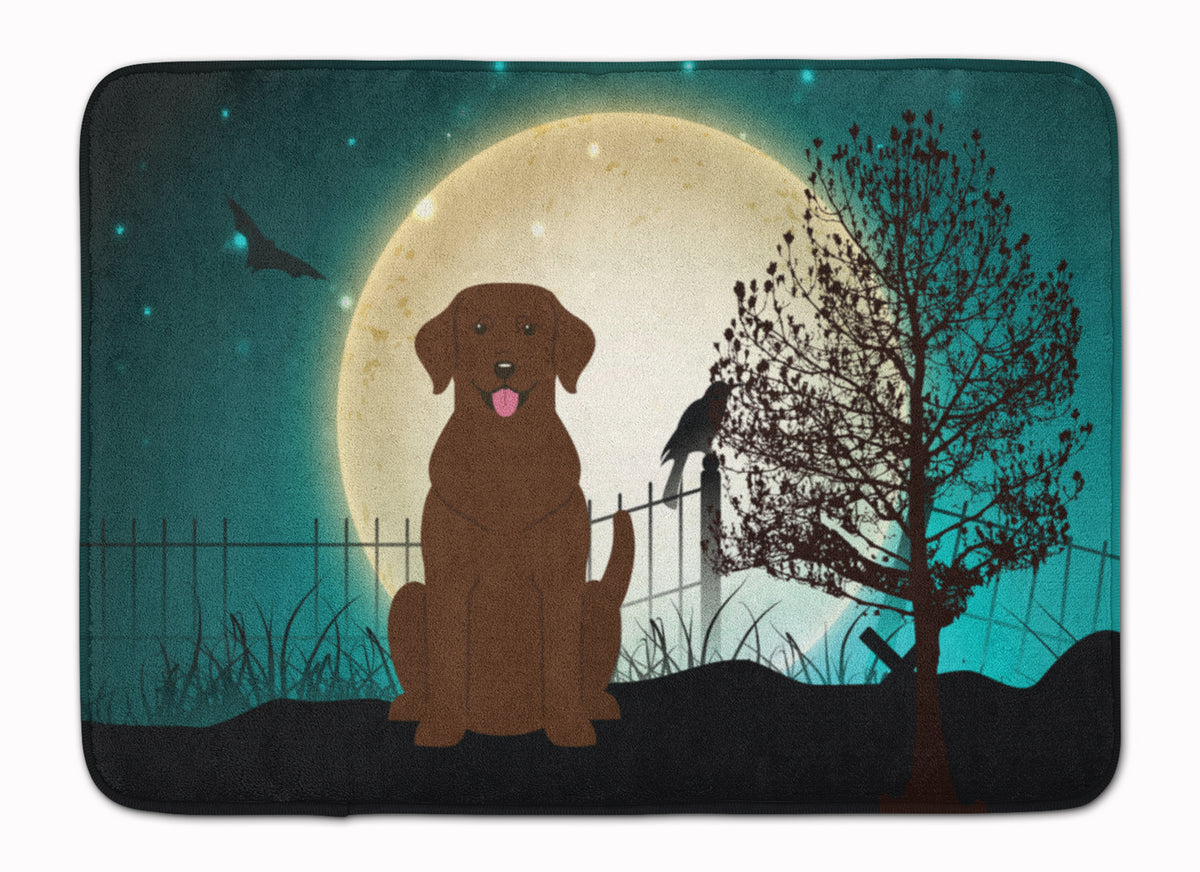 Halloween Scary Chocolate Labrador Machine Washable Memory Foam Mat BB2246RUG - the-store.com