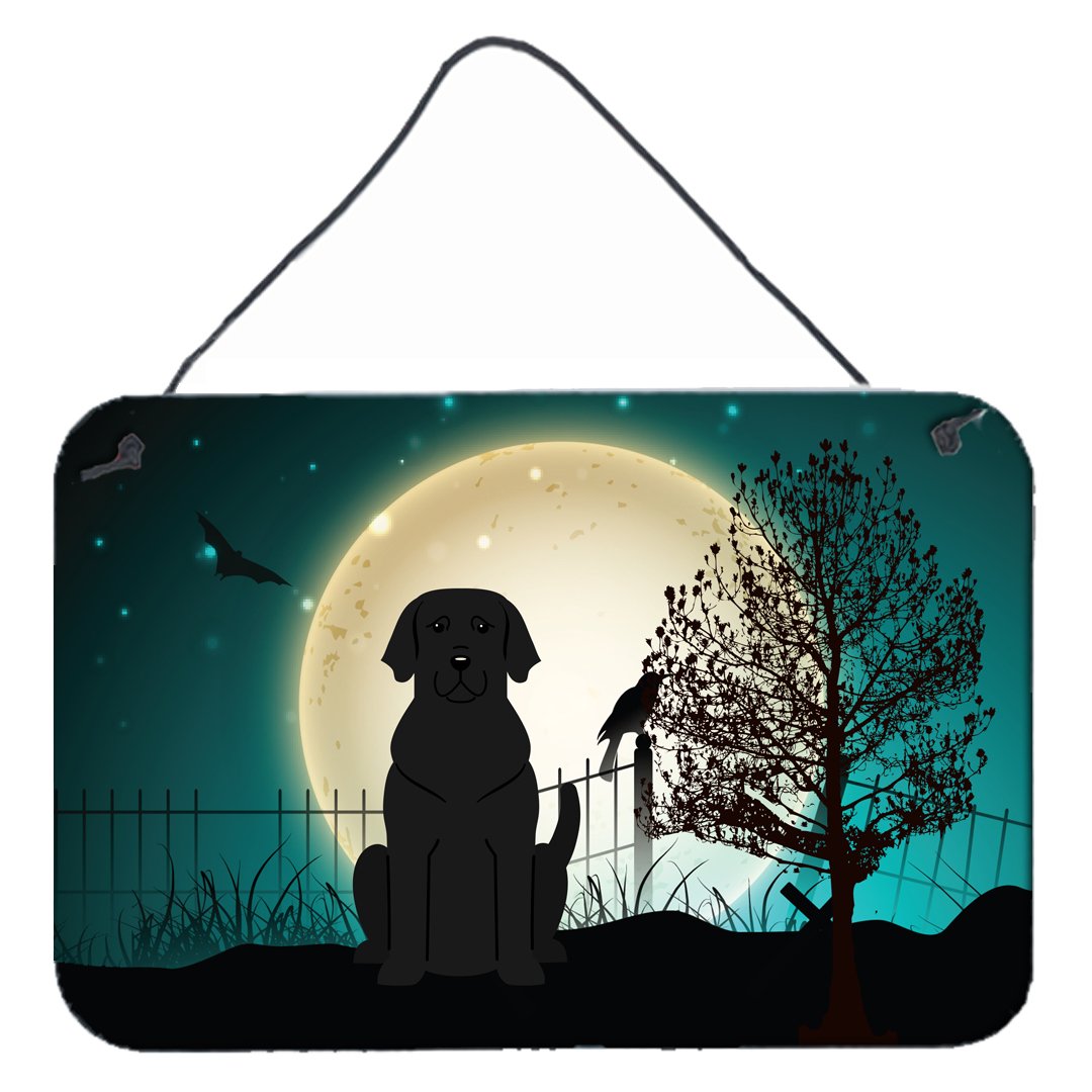 Halloween Scary Black Labrador Wall or Door Hanging Prints BB2247DS812 by Caroline&#39;s Treasures