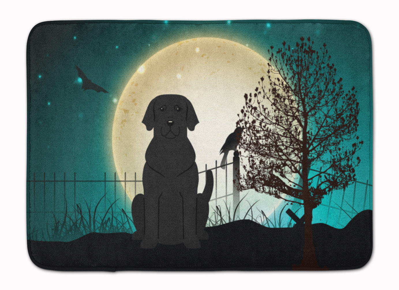 Halloween Scary Black Labrador Machine Washable Memory Foam Mat BB2247RUG - the-store.com