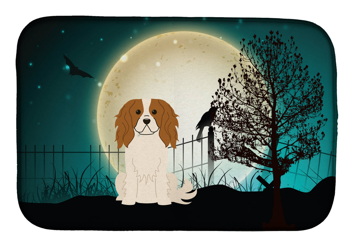 Halloween Scary Cavalier Spaniel Dish Drying Mat BB2248DDM  the-store.com.