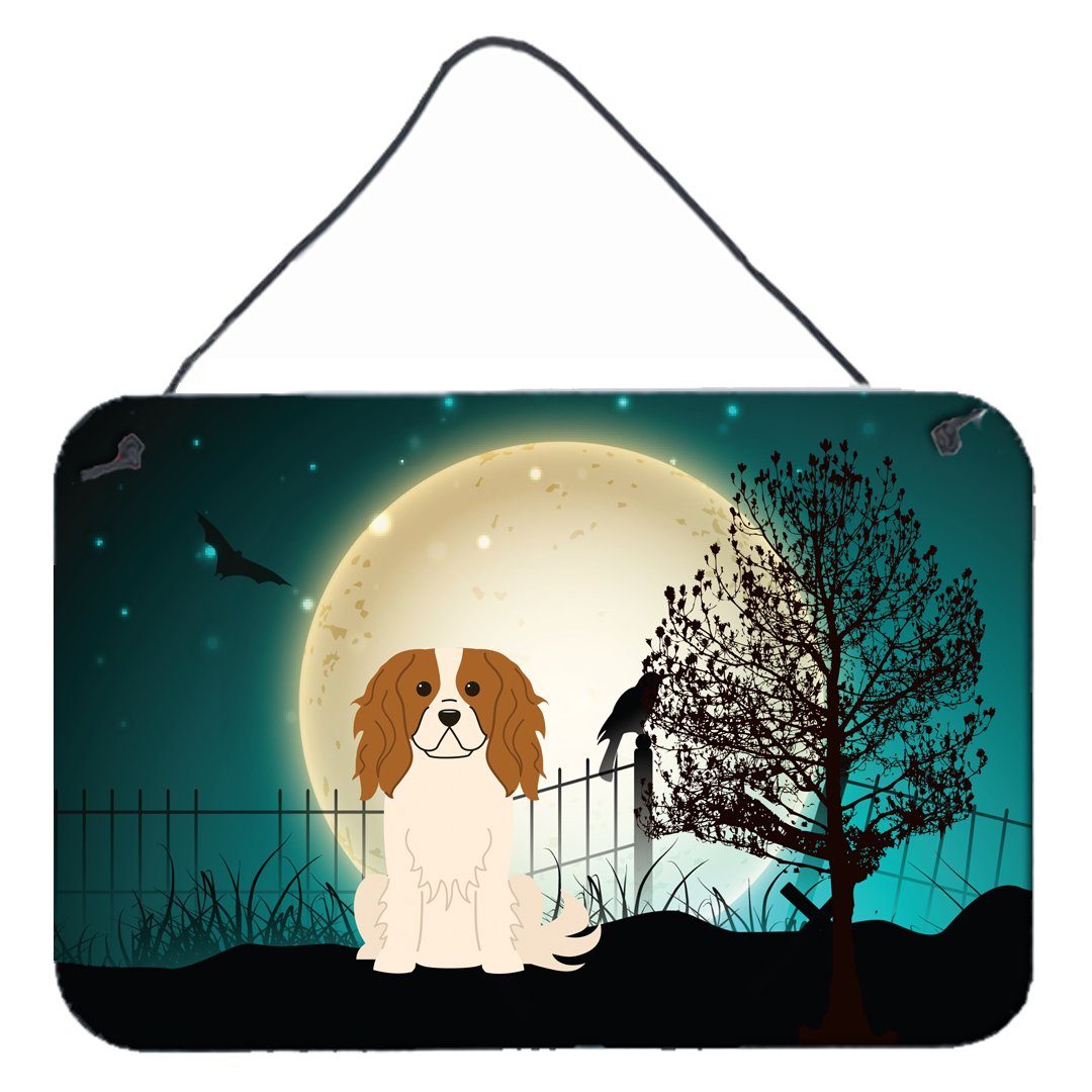 Halloween Scary Cavalier Spaniel Wall or Door Hanging Prints BB2248DS812 by Caroline's Treasures