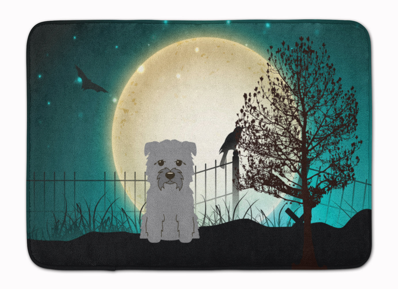 Halloween Scary Glen of Imal Grey Machine Washable Memory Foam Mat BB2249RUG - the-store.com