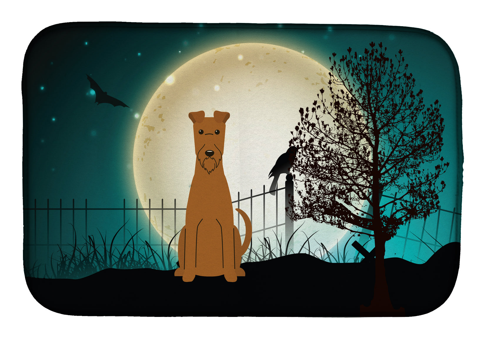 Halloween Scary Irish Terrier Dish Drying Mat BB2252DDM  the-store.com.