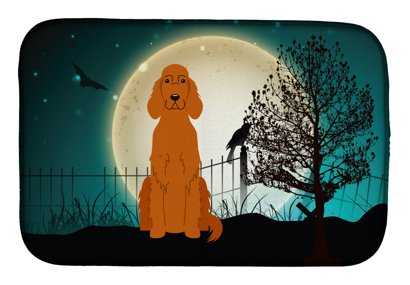 Halloween Scary Irish Setter Dish Drying Mat BB2254DDM  the-store.com.