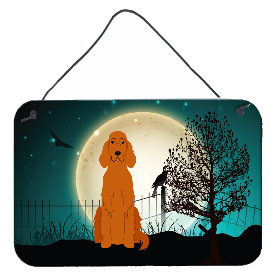 Halloween Scary Irish Setter Wall or Door Hanging Prints BB2254DS812 by Caroline&#39;s Treasures