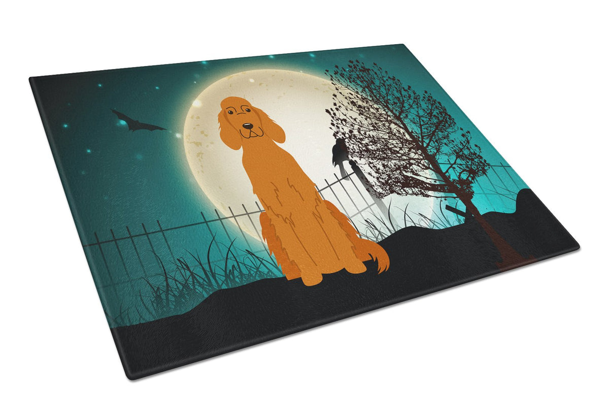 Halloween Scary Irish Setter Glass Cutting Board Large BB2254LCB by Caroline&#39;s Treasures