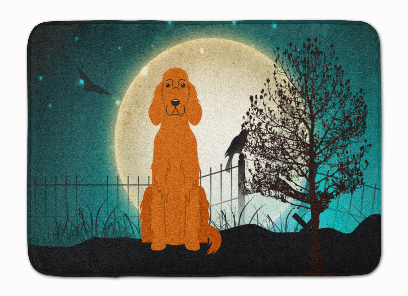 Halloween Scary Irish Setter Machine Washable Memory Foam Mat BB2254RUG - the-store.com