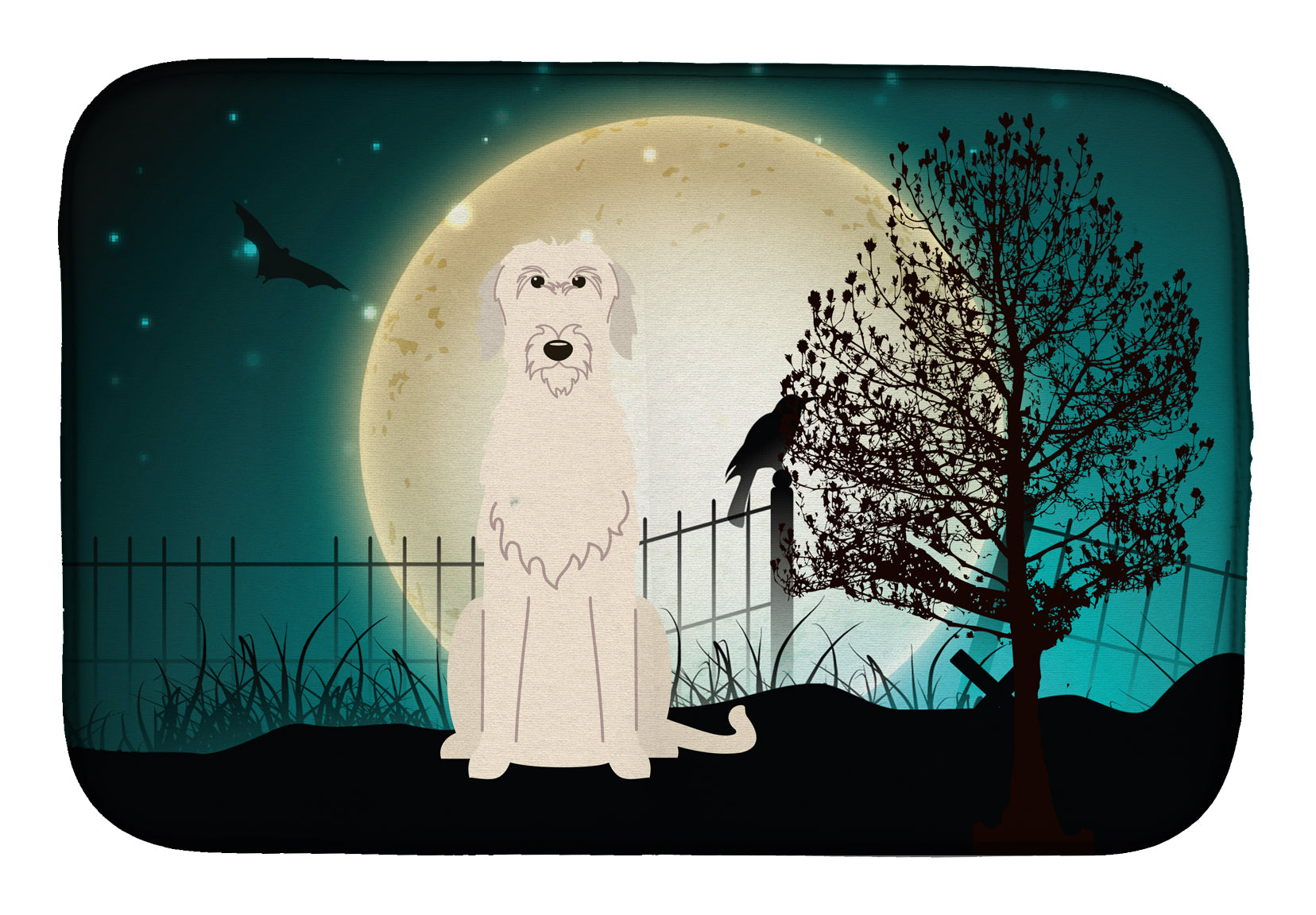 Halloween Scary Irish Wolfhound Dish Drying Mat BB2255DDM  the-store.com.