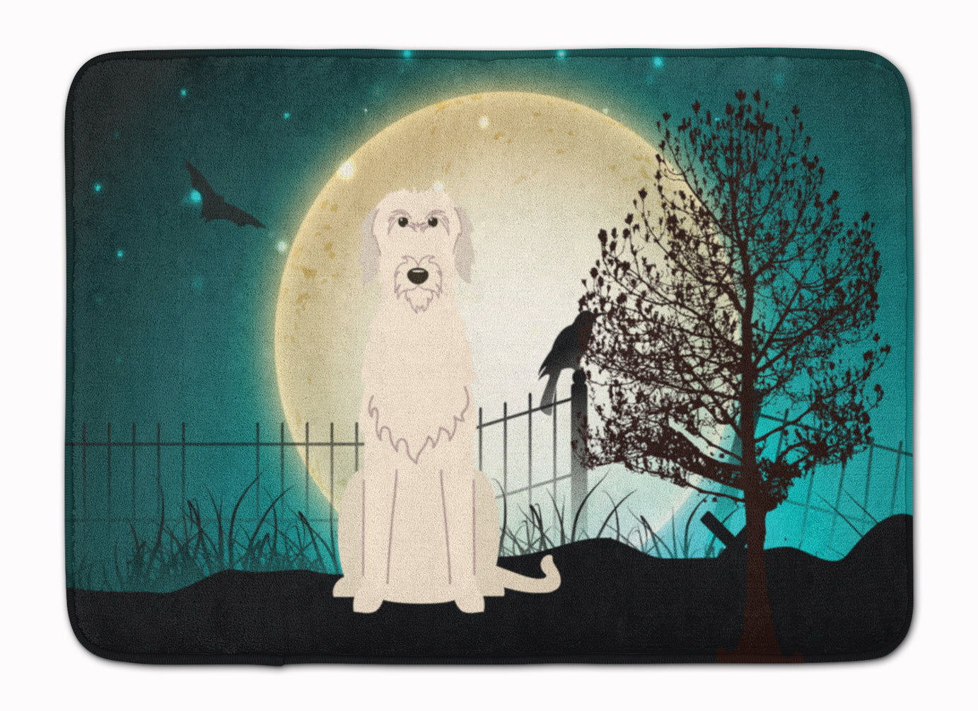 Halloween Scary Irish Wolfhound Machine Washable Memory Foam Mat BB2255RUG - the-store.com