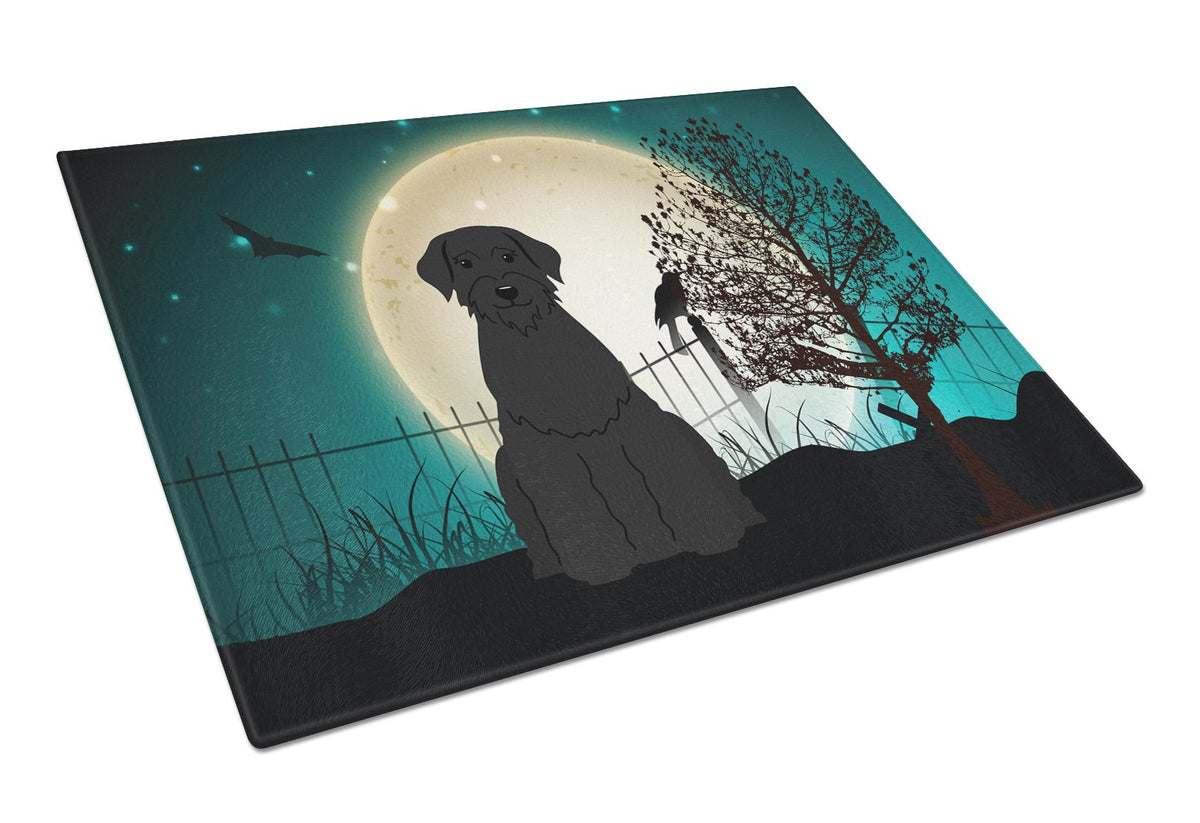 Halloween Scary Giant Schnauzer Glass Cutting Board Large BB2256LCB by Caroline&#39;s Treasures