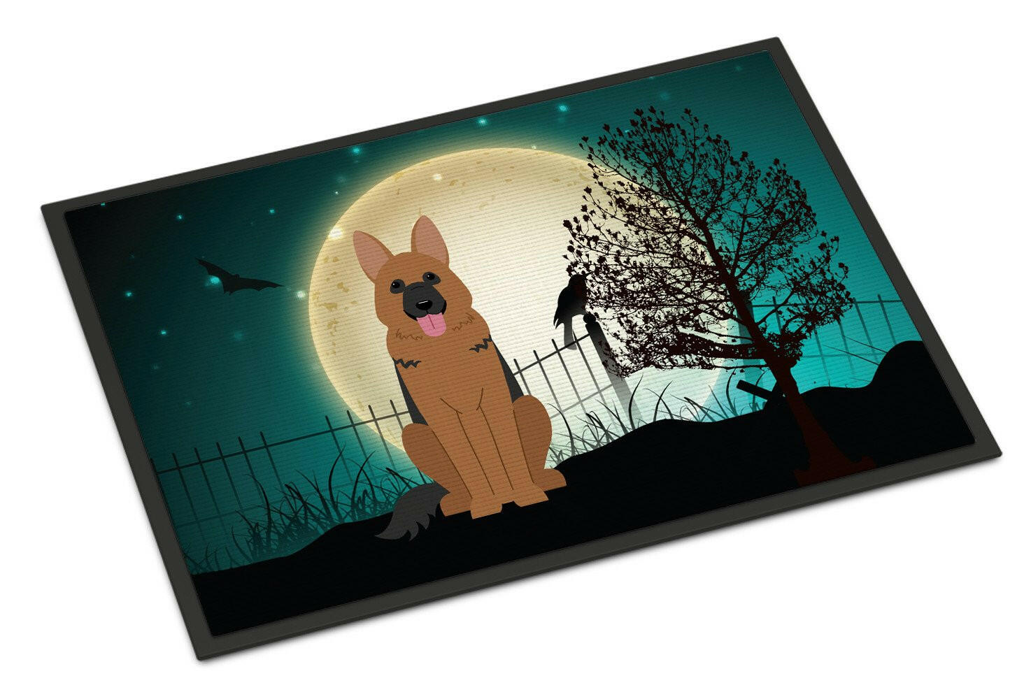 Halloween Scary German Shepherd Indoor or Outdoor Mat 18x27 BB2257MAT - the-store.com