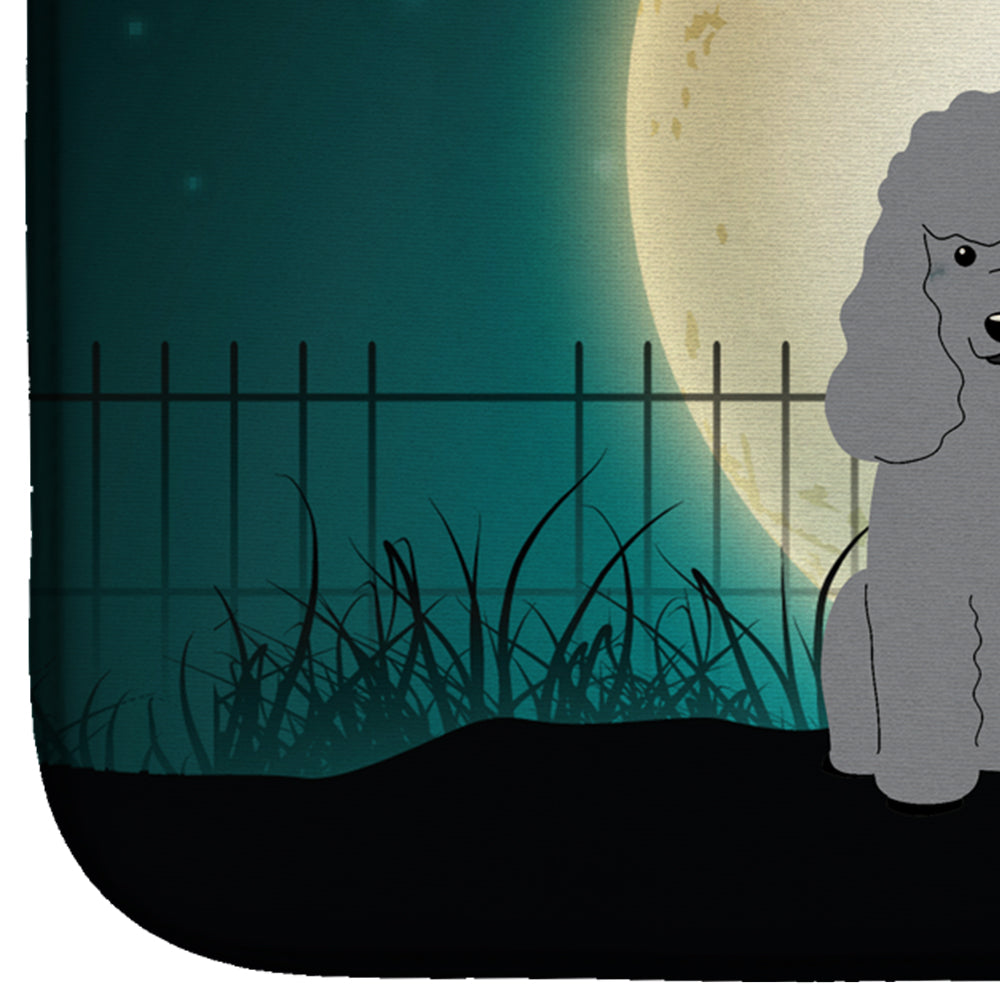 Halloween Scary Poodle Silver Dish Drying Mat BB2258DDM  the-store.com.