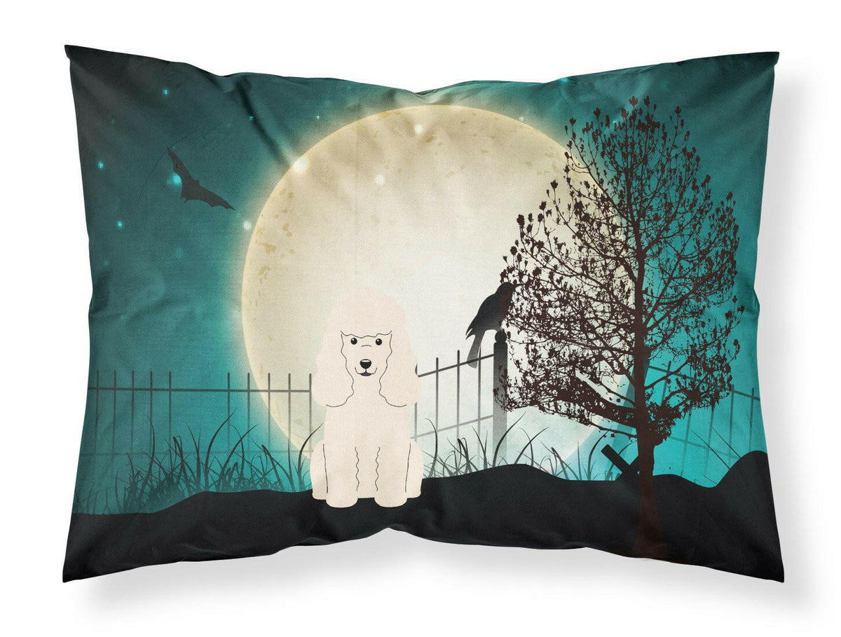 Halloween Scary Poodle White Fabric Standard Pillowcase BB2260PILLOWCASE by Caroline&#39;s Treasures