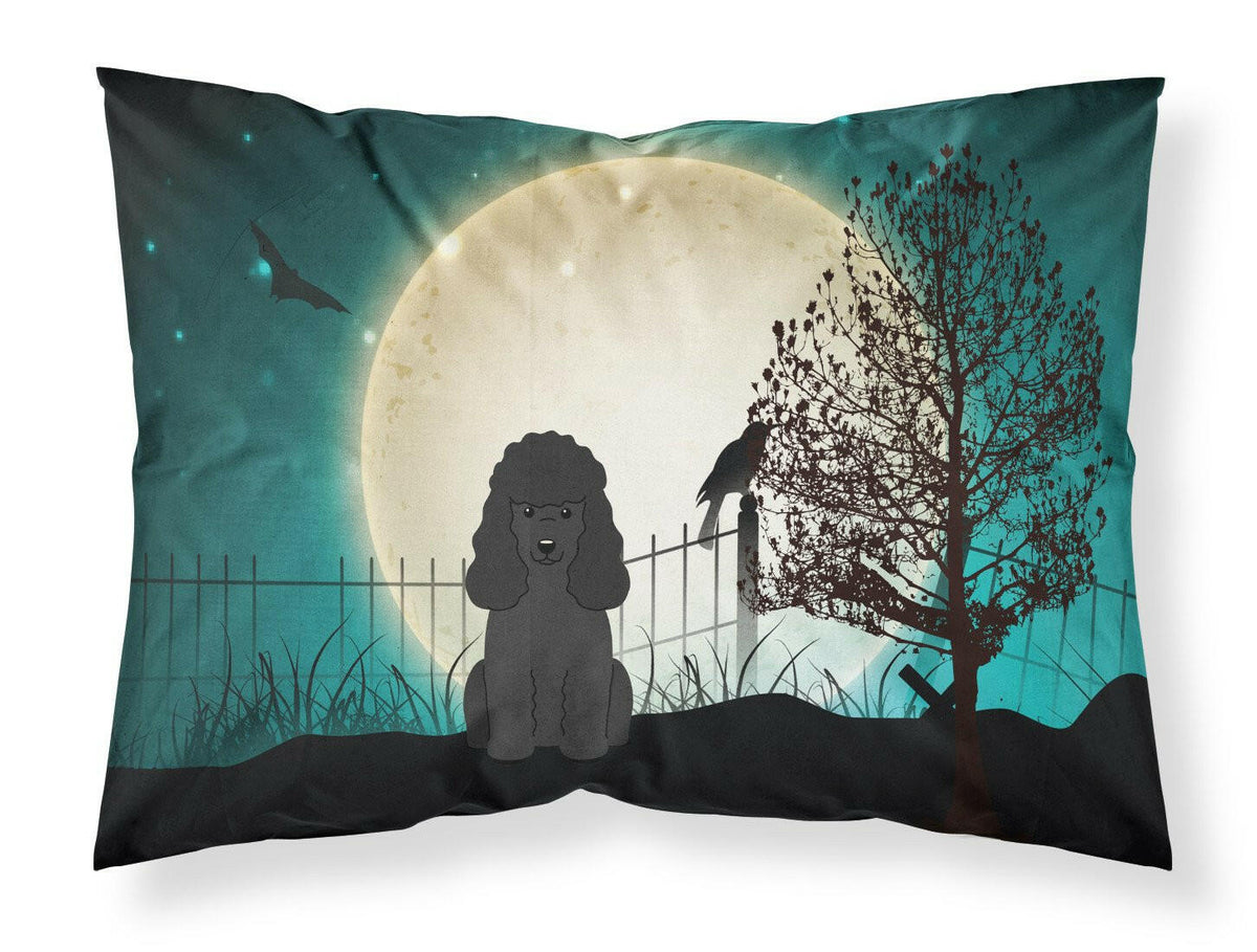 Halloween Scary Poodle Black Fabric Standard Pillowcase BB2261PILLOWCASE by Caroline&#39;s Treasures