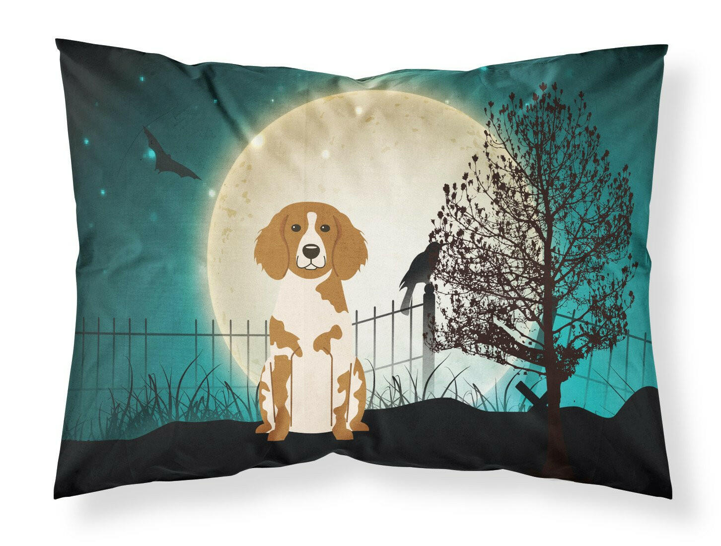 Halloween Scary Brittany Spaniel Fabric Standard Pillowcase BB2262PILLOWCASE by Caroline's Treasures