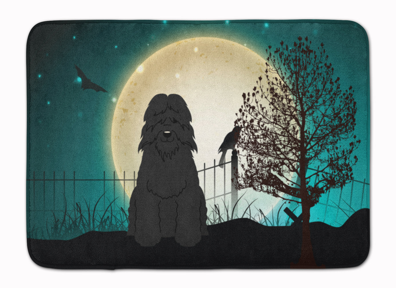 Halloween Scary Bouvier des Flandres Machine Washable Memory Foam Mat BB2264RUG - the-store.com