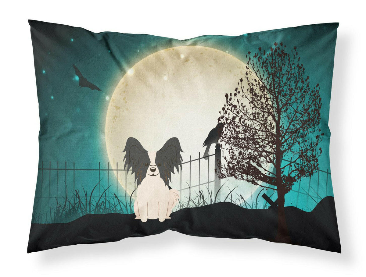 Halloween Scary Papillon Black White Fabric Standard Pillowcase BB2266PILLOWCASE by Caroline&#39;s Treasures
