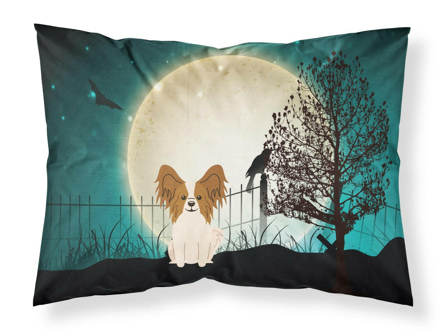 Halloween Scary Papillon Red White Fabric Standard Pillowcase BB2268PILLOWCASE by Caroline's Treasures