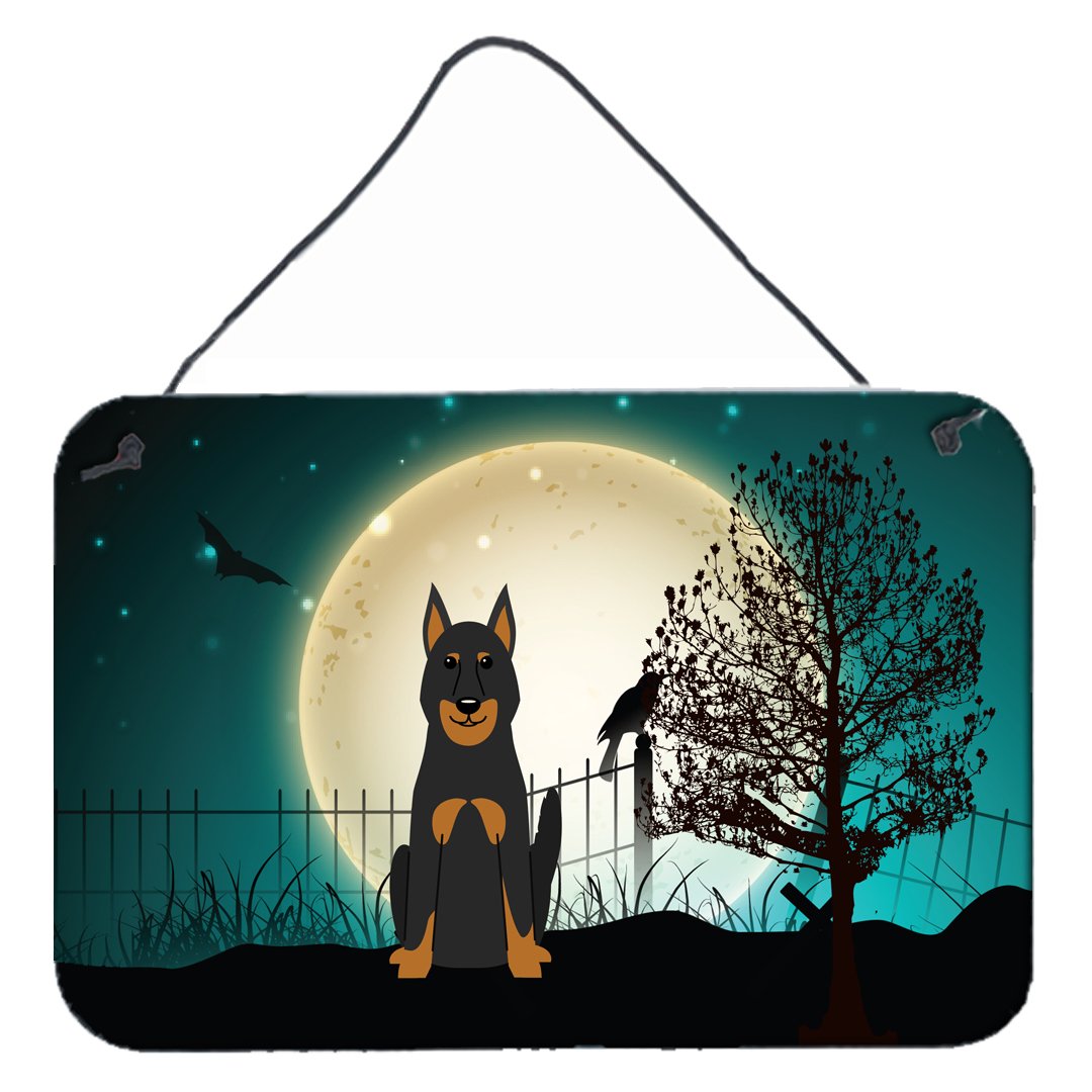 Halloween Scary Beauce Shepherd Dog Wall or Door Hanging Prints BB2270DS812 by Caroline&#39;s Treasures