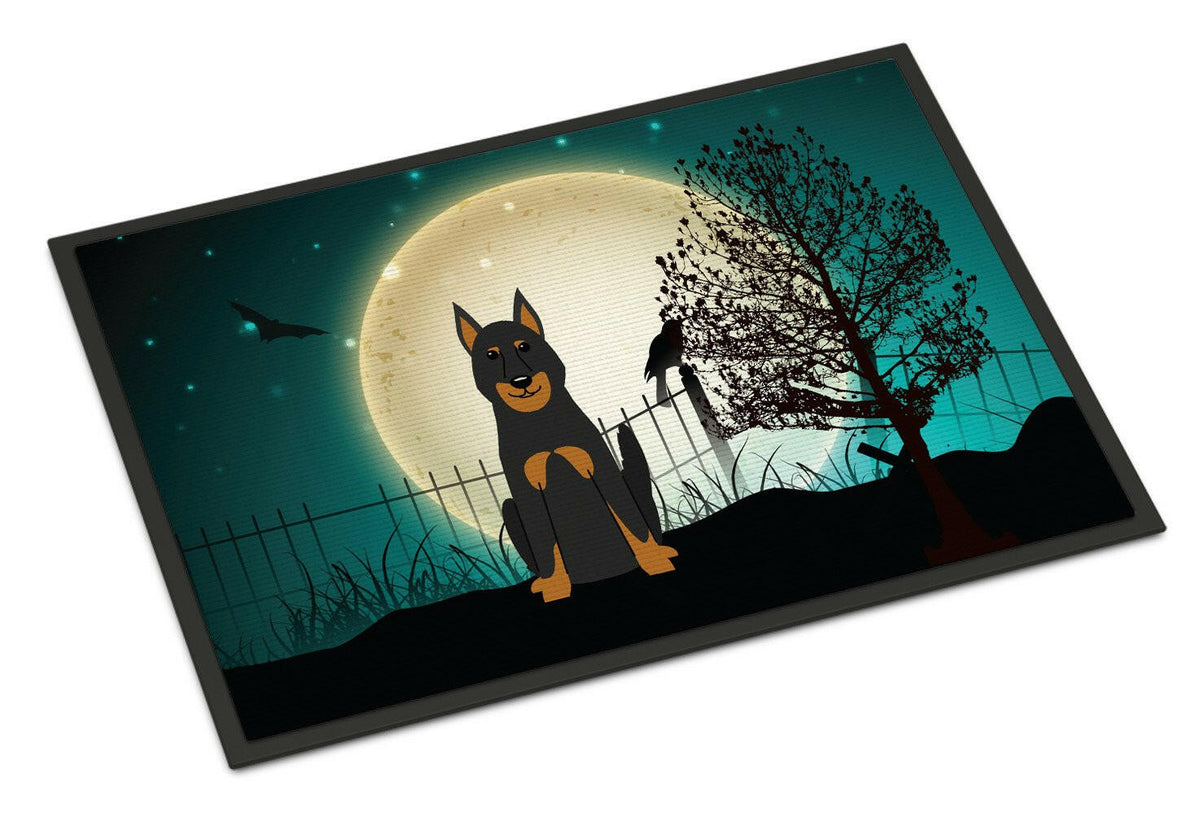 Halloween Scary Beauce Shepherd Dog Indoor or Outdoor Mat 18x27 BB2270MAT - the-store.com