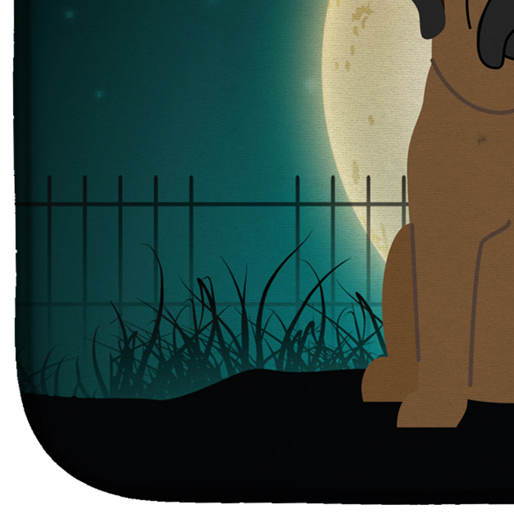 Halloween Scary Bullmastiff Dish Drying Mat BB2274DDM  the-store.com.