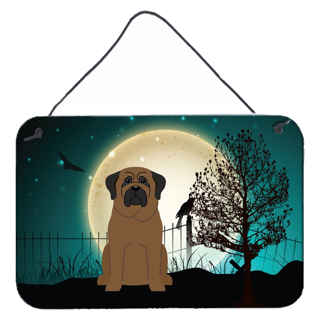 Halloween Scary Bullmastiff Wall or Door Hanging Prints BB2274DS812 by Caroline&#39;s Treasures